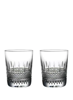 Waterford Crystal Irish Lace Whiskey Glass Set Of 2