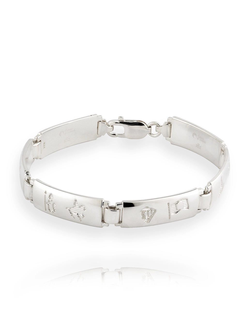 Sterling Silver History Of Ireland Bracelet