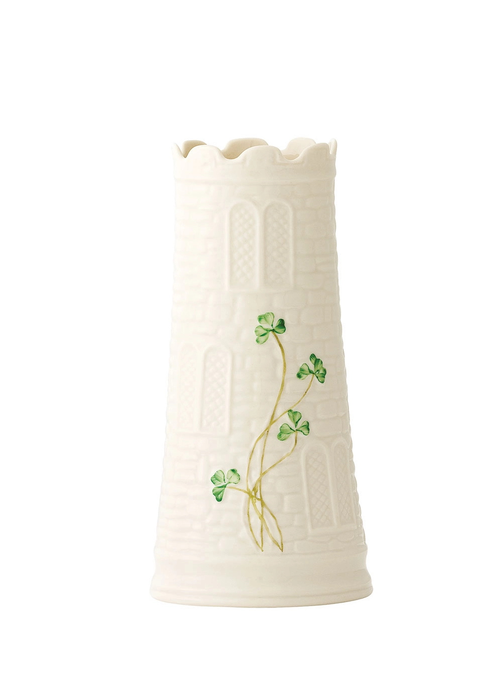 Belleek Shamrock Castle Vase - Image 2