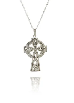 Sterling Silver Traditional Large Celtic Cross Pendant