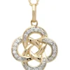 14ct Gold Celtic Knot Diamond Set Pendant