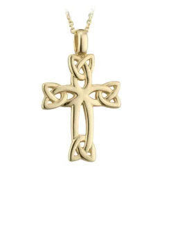 14ct Gold Celtic Cross Trinity Knot Pendant
