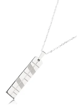 Large Sterling Silver Ogham Pendant