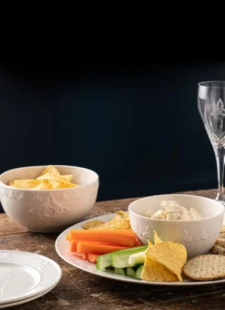 Belleek Trinity Knot Chip & Dip Set