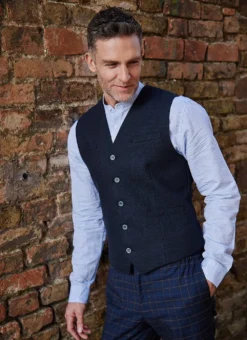Cillian Salt & Pepper Tweed Waistcoat