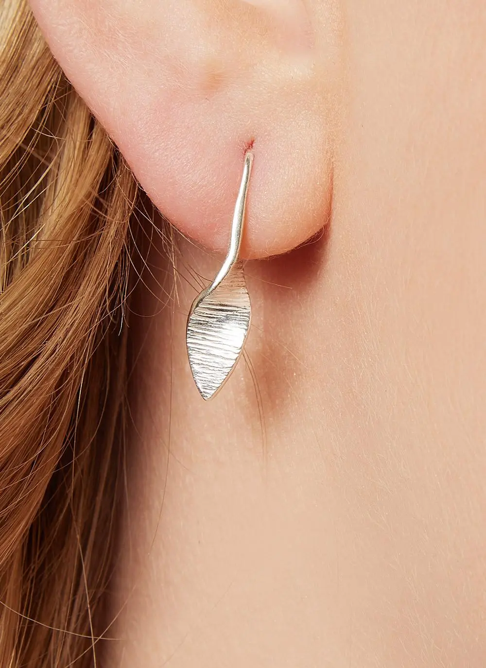 Sterling Silver Bean Ri Earrings - Image 2