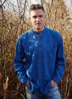 Sammy Denim Grandfather Shirt