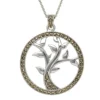 Marcasite & Sterling Silver Tree Of Life Pendant