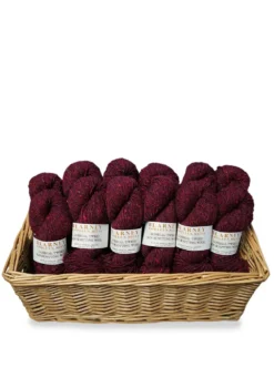Aran Handknitting Wool Tweed Plum Pack Of 12