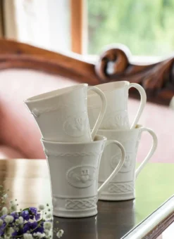 Belleek Claddagh Mugs Set Of 4