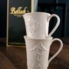 Belleek Trinity Knot Mugs Set Of 2