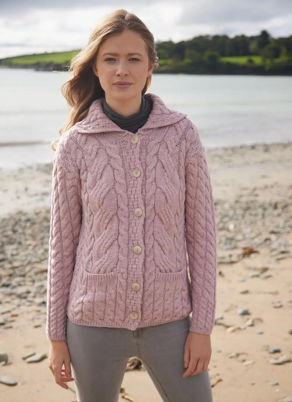 Supersoft Merino Wool Cable Cardigan - Image 3