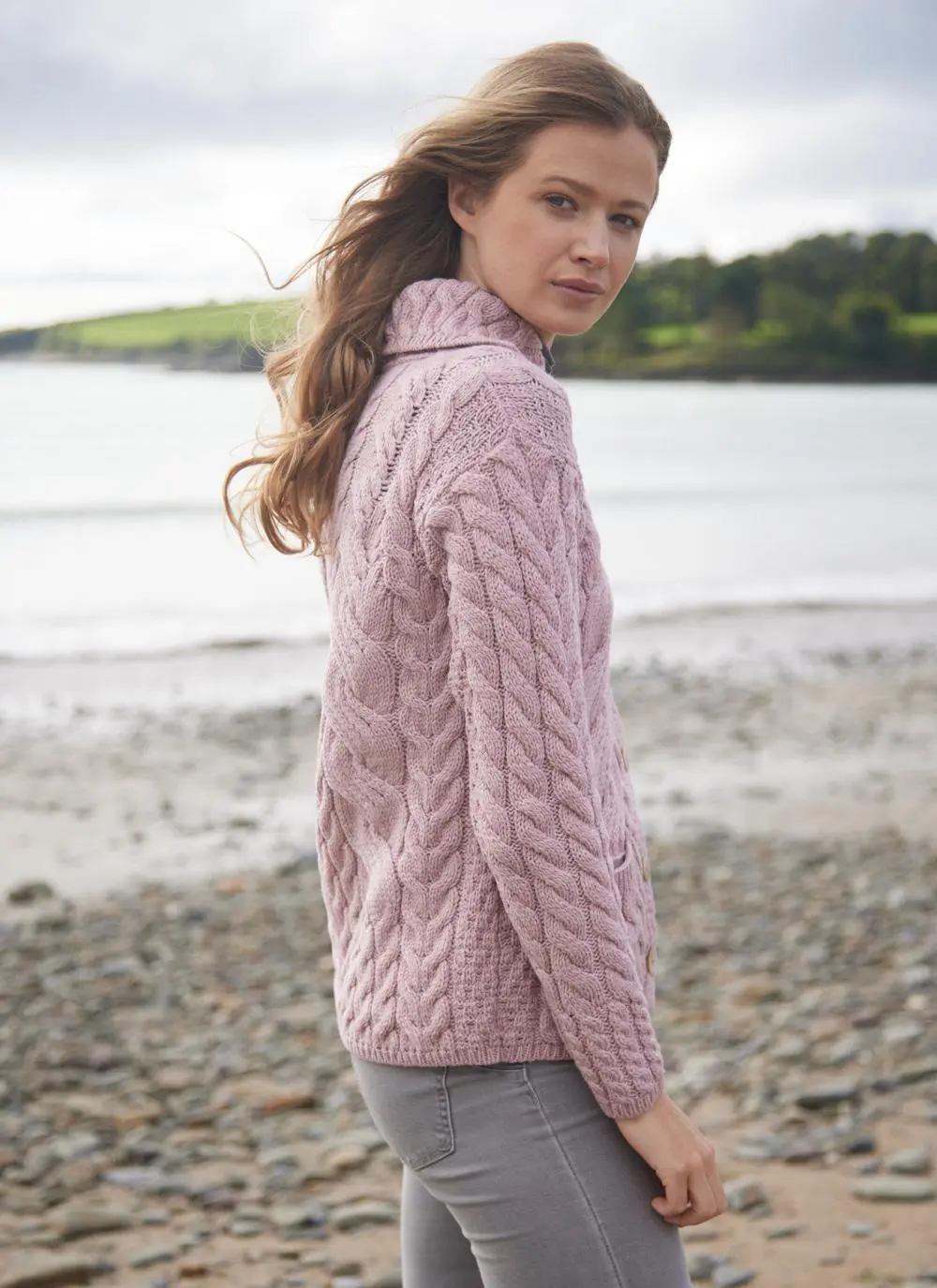 Supersoft Merino Wool Cable Cardigan - Image 2