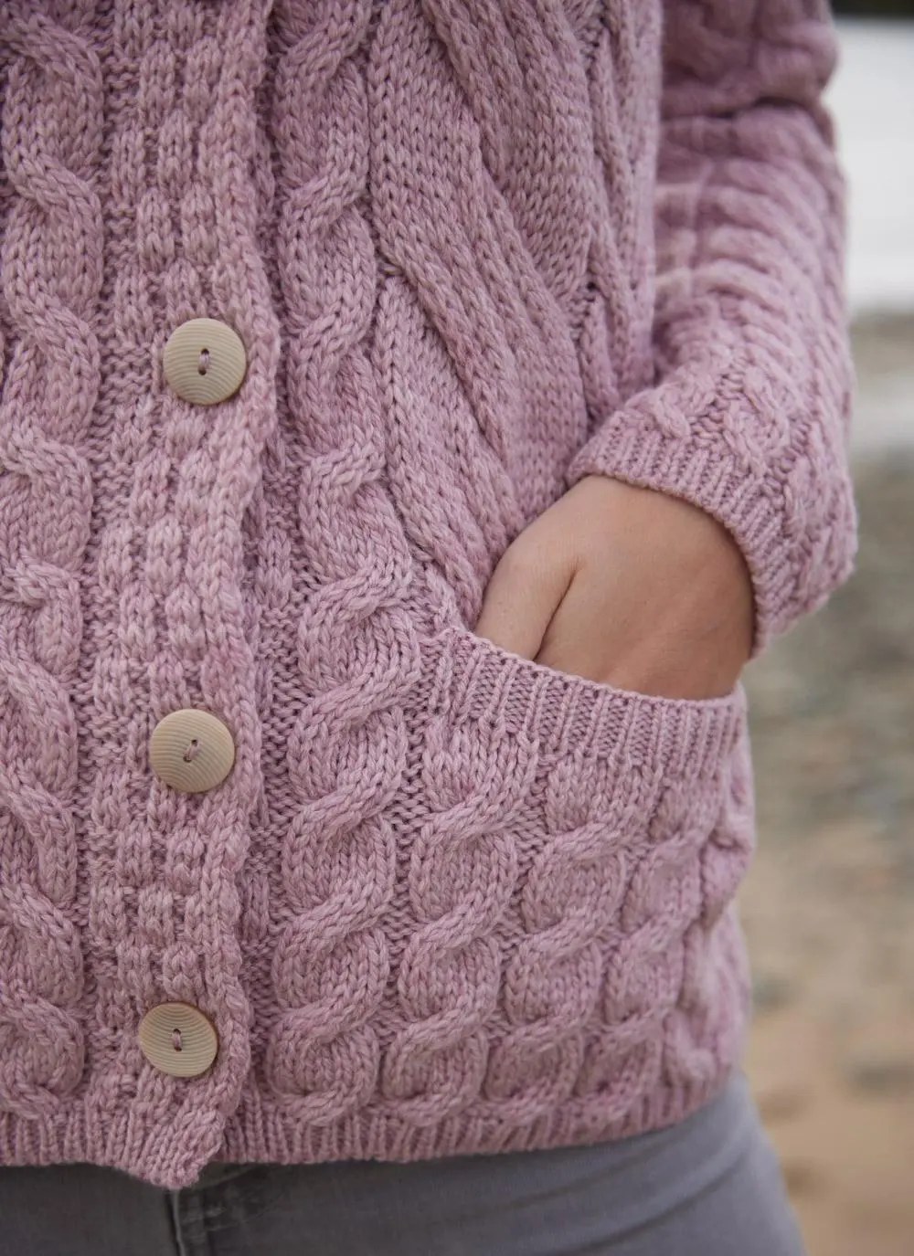 Supersoft Merino Wool Cable Cardigan - Image 5