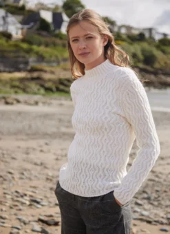 Laoise Supersoft Turtle Neck Aran Sweater