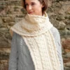 Chunky Cable Knit Scarf