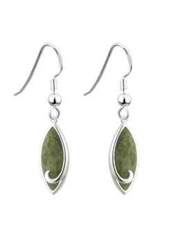 Sterling Silver Connemara Marble Drop Earrings