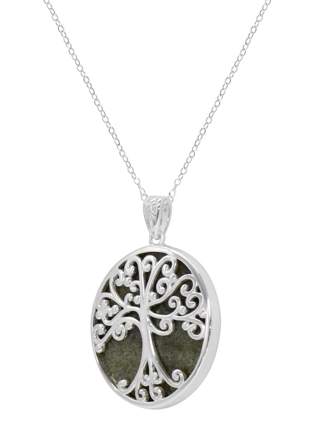 Sterling Silver Connemara Marble Tree Of Life Pendant - Image 3