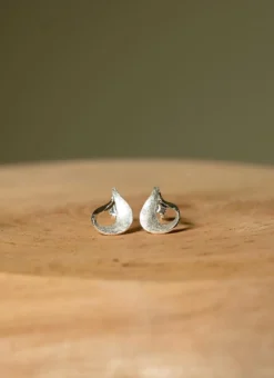 Silver Ribbon Earrings