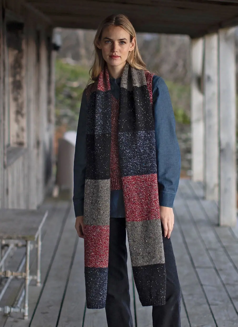 Fisherman Color Block Scarf