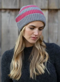 Fisherman Ribbed Striped Beanie