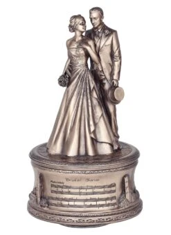 Just Married Bronze Music Box