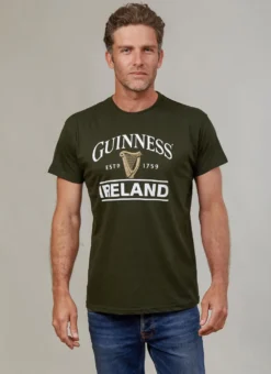 Guinness Harp Ireland Bottle Green T-Shirt