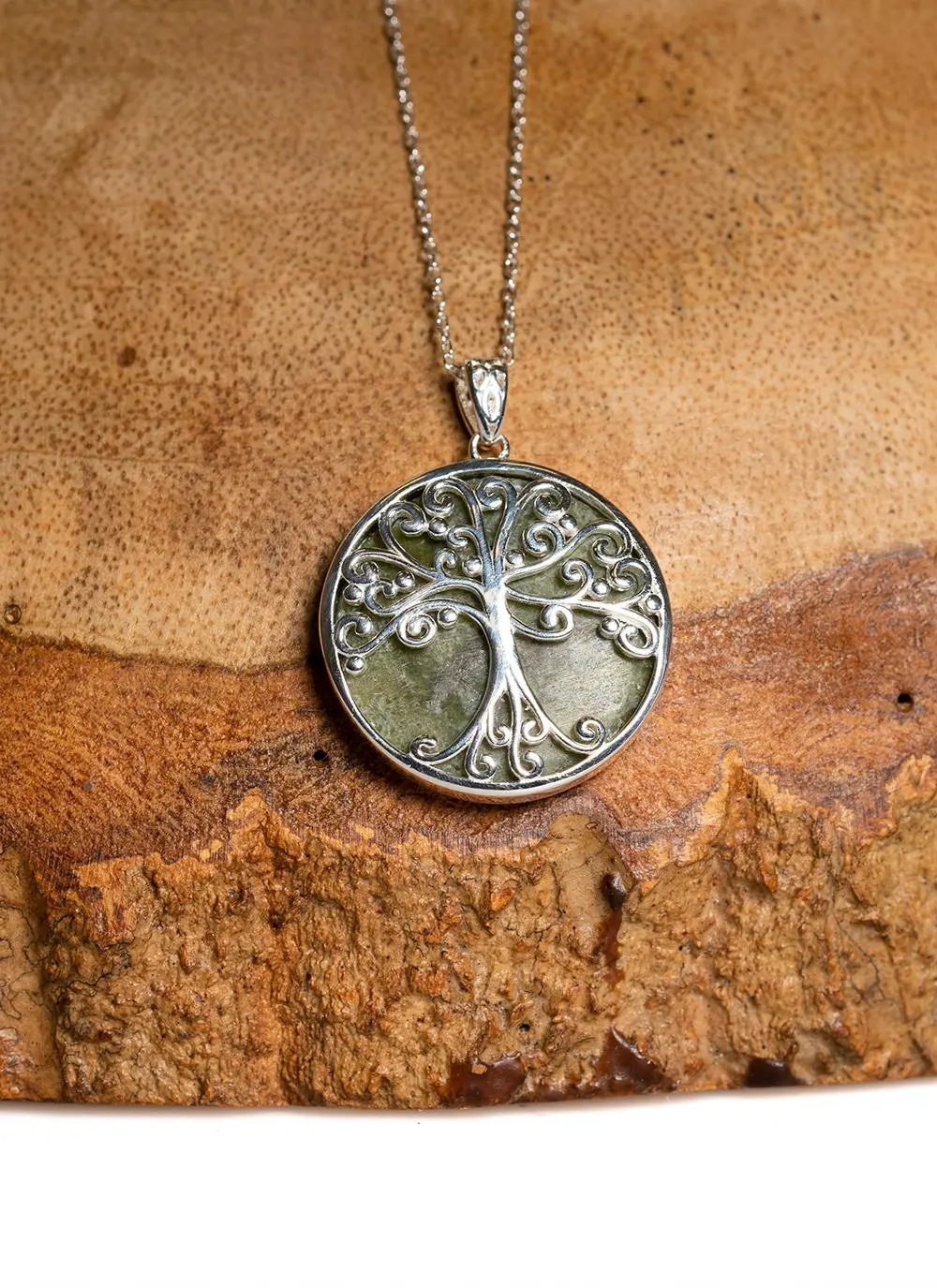Sterling Silver Connemara Marble Tree Of Life Pendant - Image 4