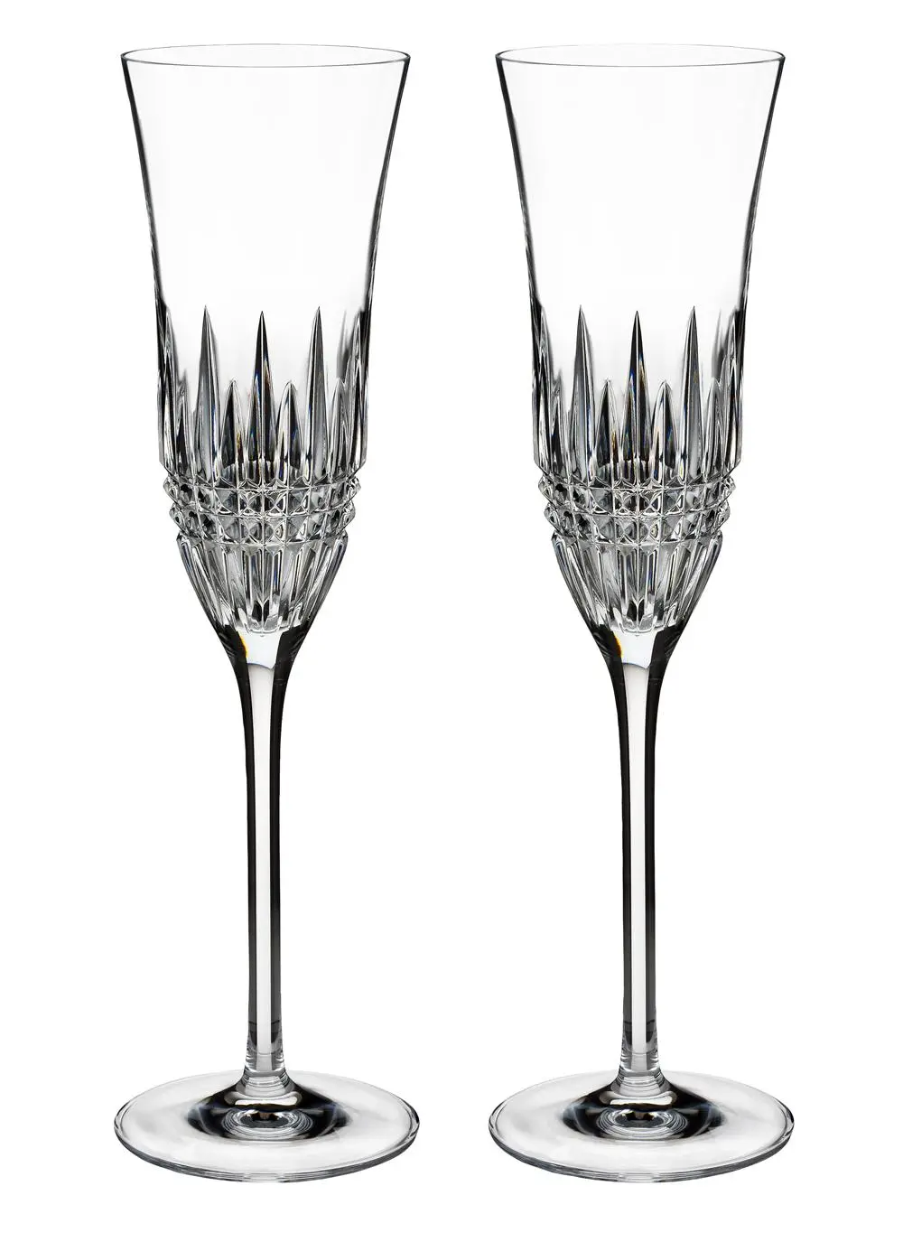Waterford Crystal Lismore Diamond Essence Champagne Flute Pair - Image 2
