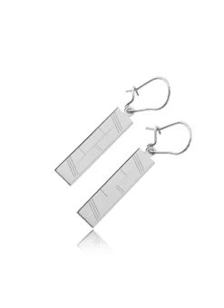 Sterling Silver Ogham Earrings