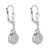 Sterling Silver Trinity Knot Drop Earrings With Cubic Zirconia