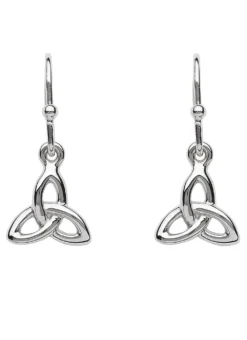 Sterling Silver Celtic Trinity Knot Drop Earrings