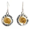 Sterling Silver & Gold Vermeil Spiral Of Life Earrings