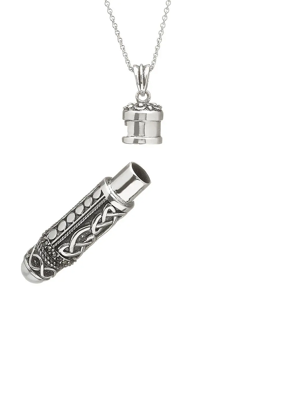 Sterling Silver Marcasite Keepsake Pendant - Image 5