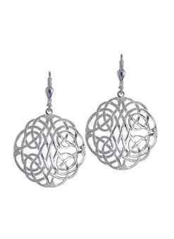 Sterling Silver Celtic Knot Drop Earrings