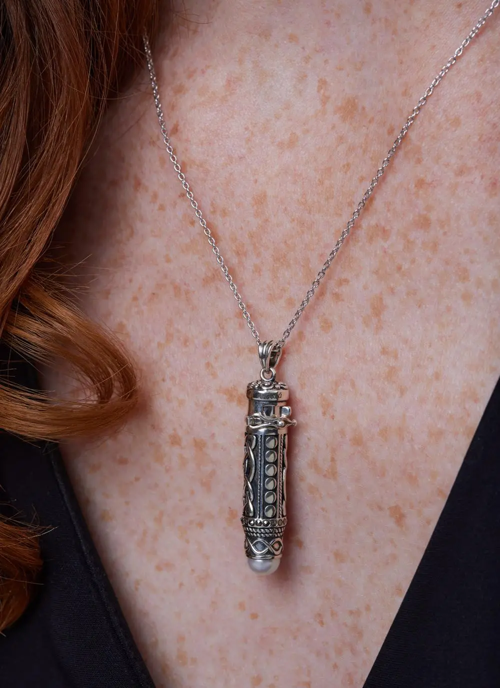 Sterling Silver Marcasite Keepsake Pendant - Image 4