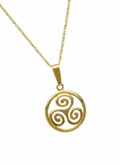 10ct Gold Triskel Pendant