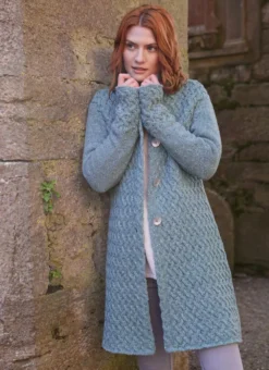 Trellis Wool Cashmere Aran Coatigan