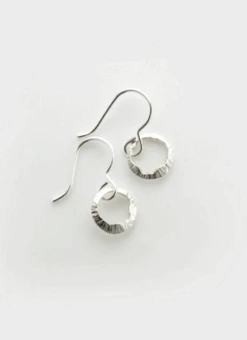 Petite Sterling Silver Shell Drop Earrings