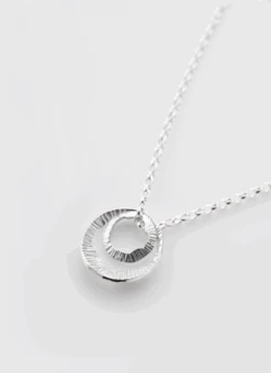 Sterling Silver Double Charm Shell Pendant Small