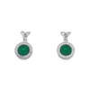 Sterling Silver Trinity Knot Drop Earrings With Agate & Cubic Zirconia