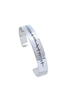 Sterling Silver Ogham Love Forever Bangle