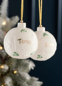 Belleek Personalized Bauble Decoration