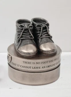 Baby Boy Booties Trinket Box