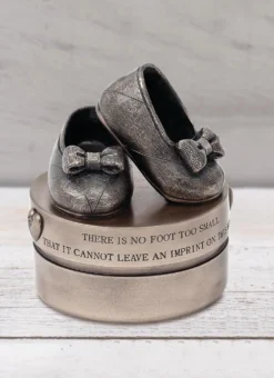 Baby Girl Booties Trinket Box