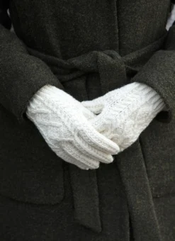 Hand-Knit Aran Gloves