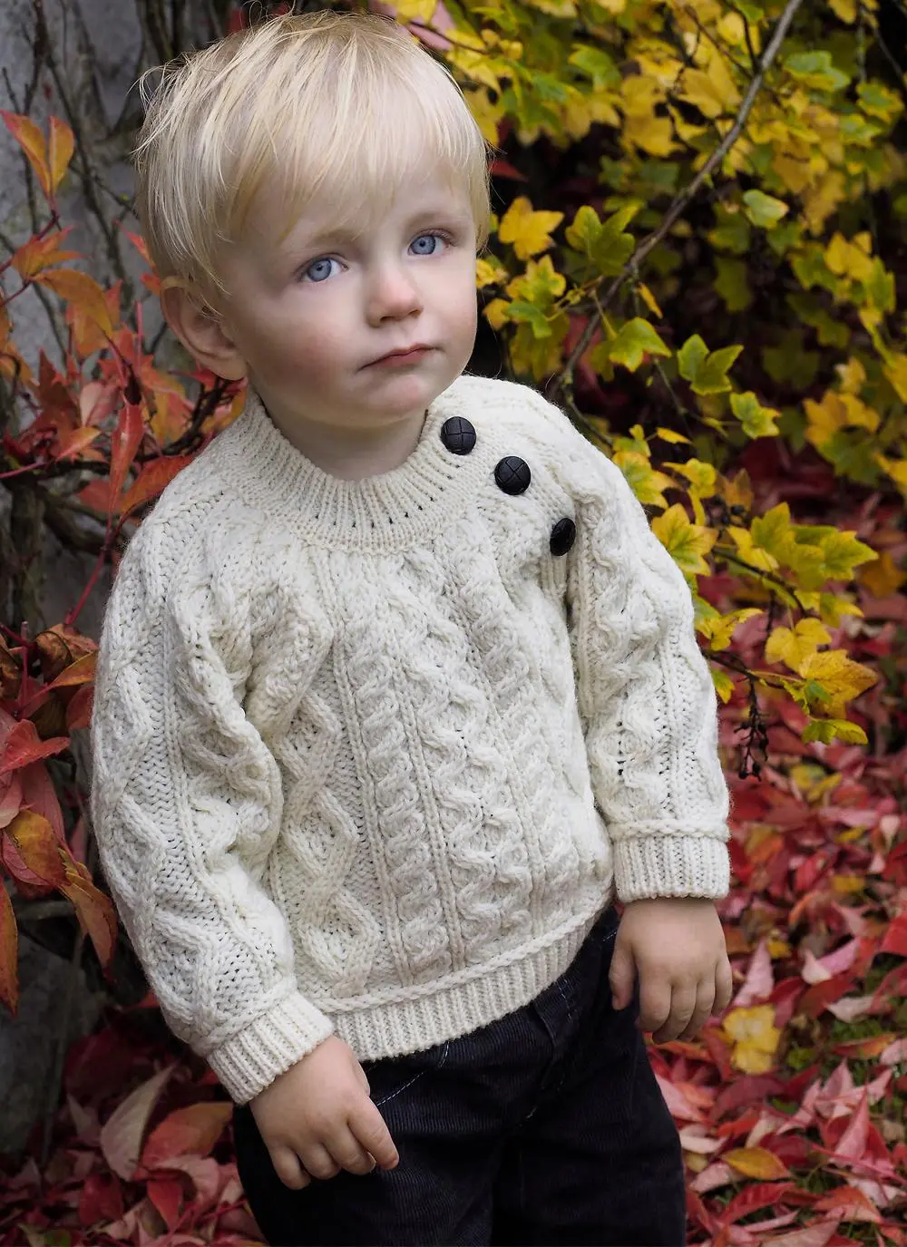 Baby Aran Crew Neck Sweater