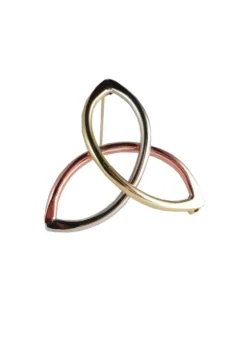 Tri Color Trinity Knot Brooch