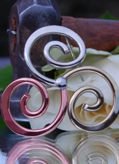 Tri Color Triskele Brooch