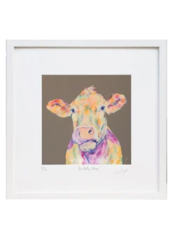 Lickity Moo Framed Print (10 X 10 Inches)